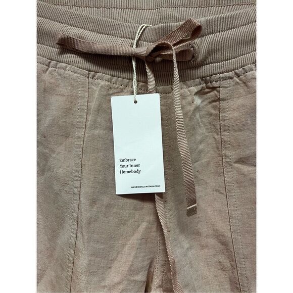 Haven Well Within Pink Lyocell Linen Pink Coastal Grandma Jogger Pants sz S NWT - Picture 5 of 11
